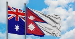 Nepal and Australia Flags